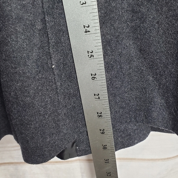 London Fog Collection Charcoal Gray Button Up Wool Pea Coat Jacket Size Medium - Picture 10 of 12